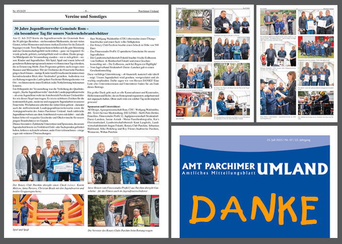 Unser Jubiläum im Amtsblatt!