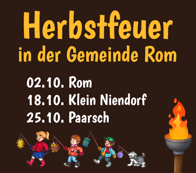 Herbstfeuer 2025 in der Gemeinde Rom